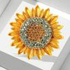 One Full Crystal Sunflower Brooch Valentines,Mom,Mother,Mother's Day,Gift