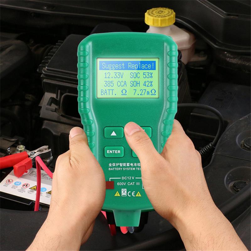 12V Тестер автомобильного аккумулятора 100~1700CCA Аккумулятор Свинцово-кислотный Тест пускового тока Зарядка Инструмент
