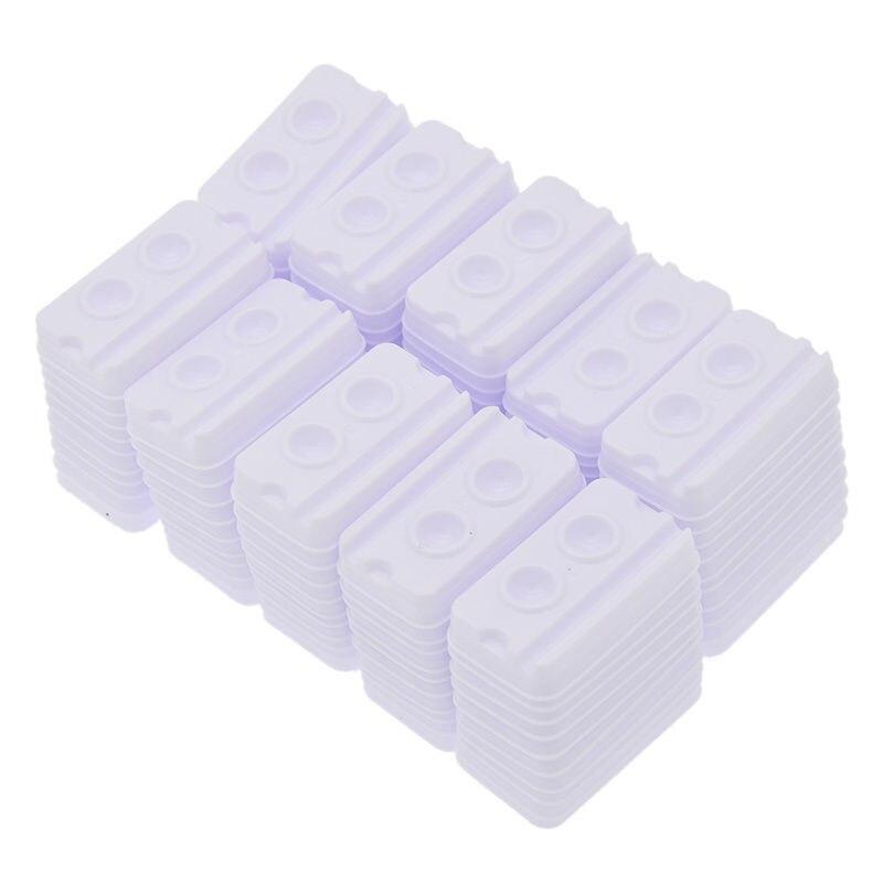 100 шт. одноразовые стоматологические клейкие лотки для смешивания с 2 отверстиями, модель белого медицинского цвета