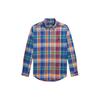 Polo SS24 Plaid Pony Print Pointed Collar Casual Long Sleeve Shirt Kids Shirts Multicolor CWPOWOVY6820458-999