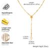 Stainless Steel Virgin Mary Y-Shaped Necklace Women's Cross Chain Necklaces Christian Prayer Jewelry Gift