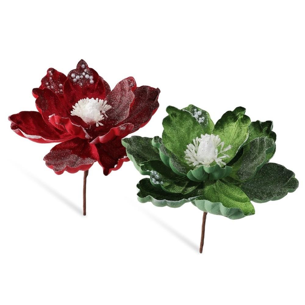 New 15CM Artificial Poinsettia Flower Glitter Sequins Simulation Flowers Sparkling DIY Christmas Flower New Year Festival