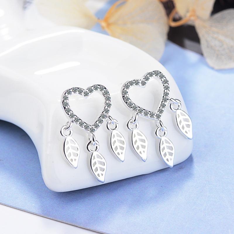 Женские серьги из медного сплава с цирконом Lindon - Серьги-подвески в подарок на свадебную вечеринку