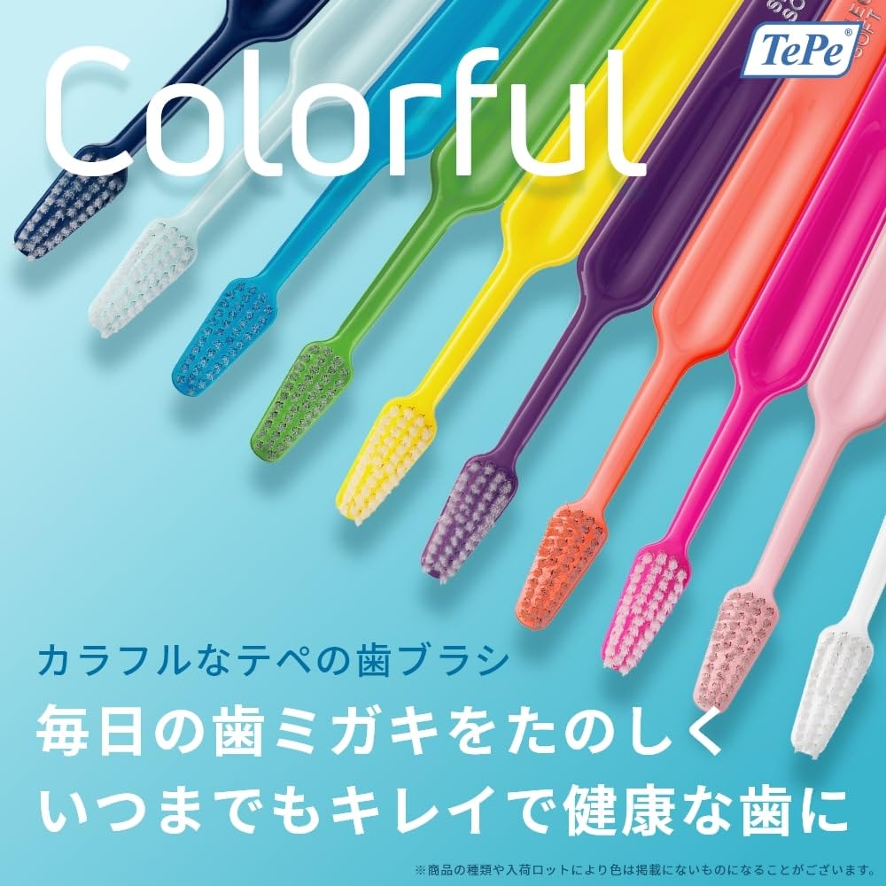 TePe Случайные 10 штук Зубная щетка, Двухслойная, Supreme, Цвет,