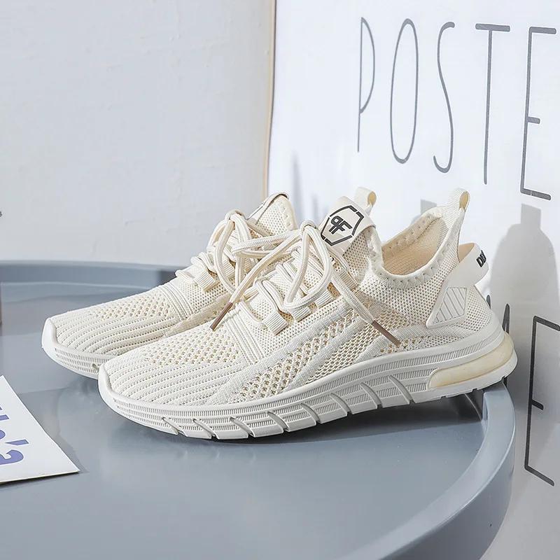 Новая мода на воздушной подушке, летающая тканая женская обувь, дышащая сетчатая обувь, спортивная повседневная обувь, дизайнерские кроссовки 2024