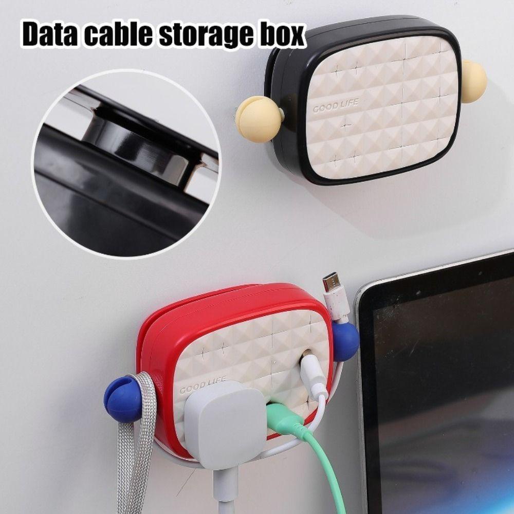 Self-adhesive Data Cable Winder Wall Mounted Socket Wire Storage Rack Durable Cable Organizer