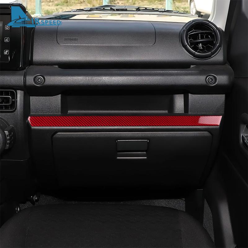Настоящая мягкая карбоновая наклейка для Suzuki Jimny 2024 2025 LHD RHD Автомобильная пассажирская полоса Декор второго пилота