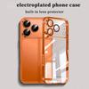Прозрачный Гальванический Прозрачный Чехол Для Телефона Для Для Iphone 17 16 1 Pro Max 17Pro Чехлы С Защитой Объектива Для Для Iphone 14 13 17 Pro Max Чехол