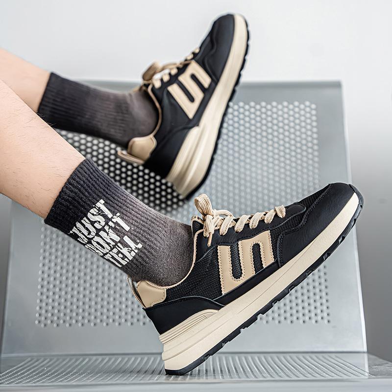 Новые модные мужские кроссовки Four Seasons с толстой подошвой для студентов и мальчиков, трендовые кроссовки с мягкой подошвой, дышащие, повседневные кроссовки для бега