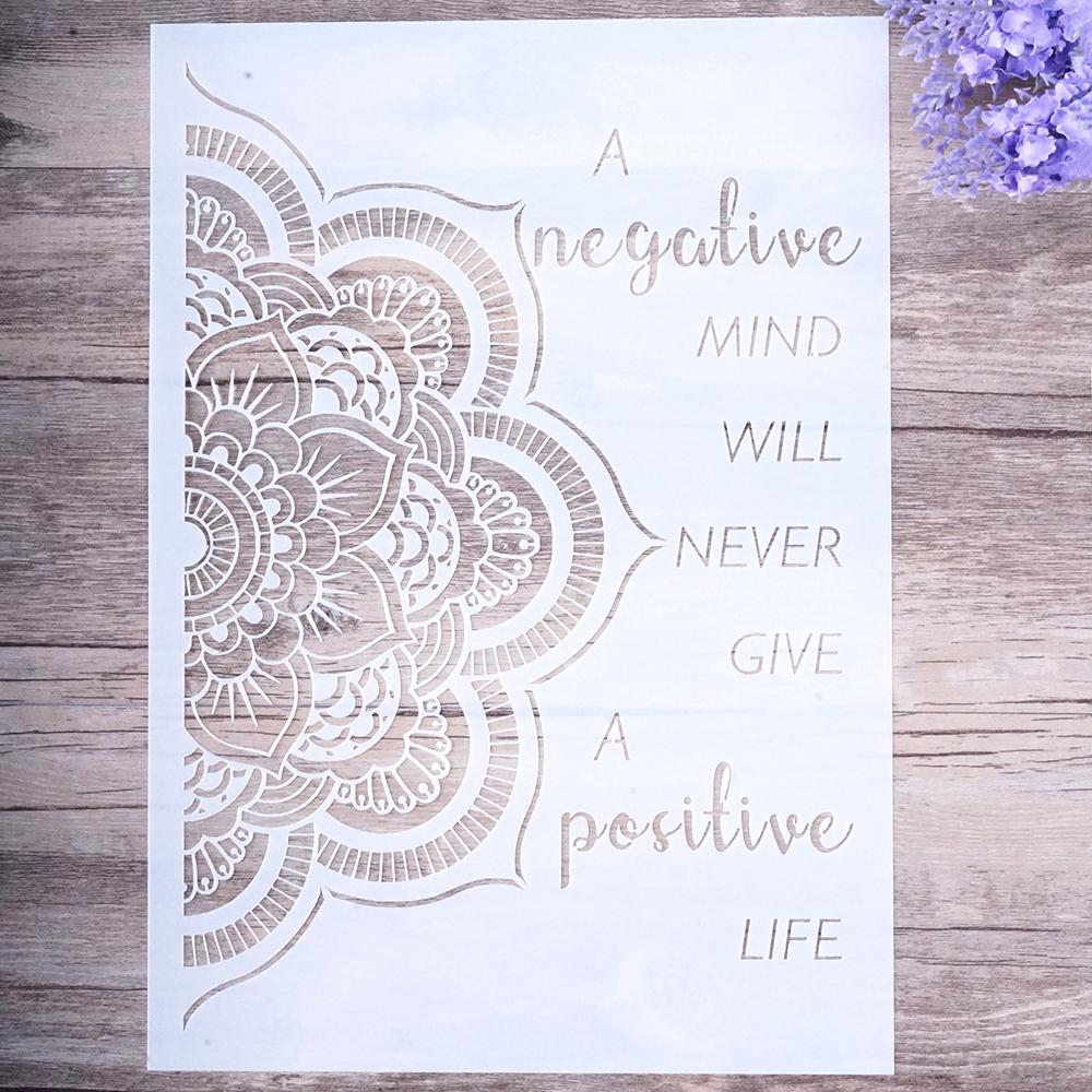 Декоративный трафарет мандалы размера А4, трафареты для рисования для поделок, скрабукинг, роспись по дереву, холсту, полу, стенам и плитке