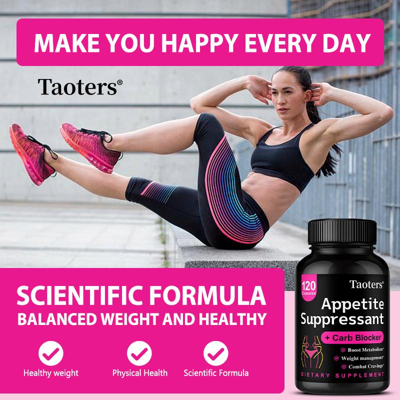Appetite Suppressant Capsules with Carb Blocker, 120 Capsules 60‑Day Supply Dietary Supplement