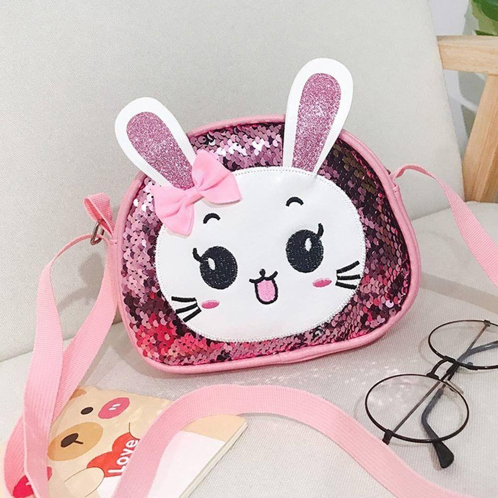 Милая искусственная кожа Маленькая принцесса с блестками Сумка для девочек Сумка через плечо Кошелек для монет