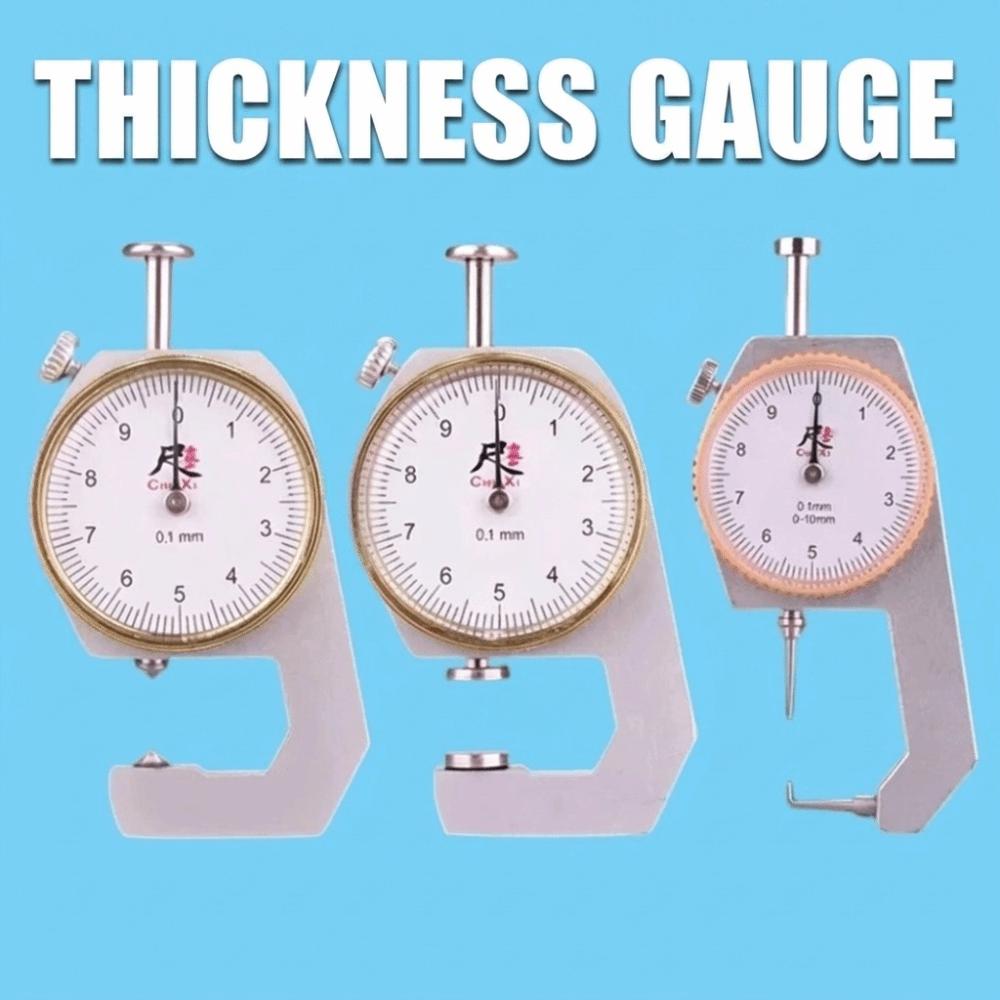 Round Dial Thickness Gauge Pointed/Flat Head Dial Caliper Measuring Tool Metal Sheet