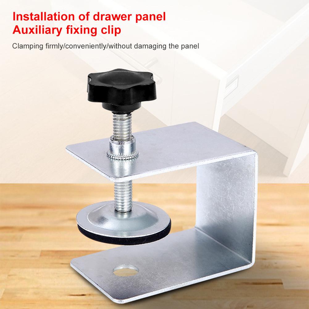 1/2pcs Drawer Front Mounting Clamp Stainless Steel G-shaped Drawer Panel Mounter Clip Hardware DIY Woodworking Tools