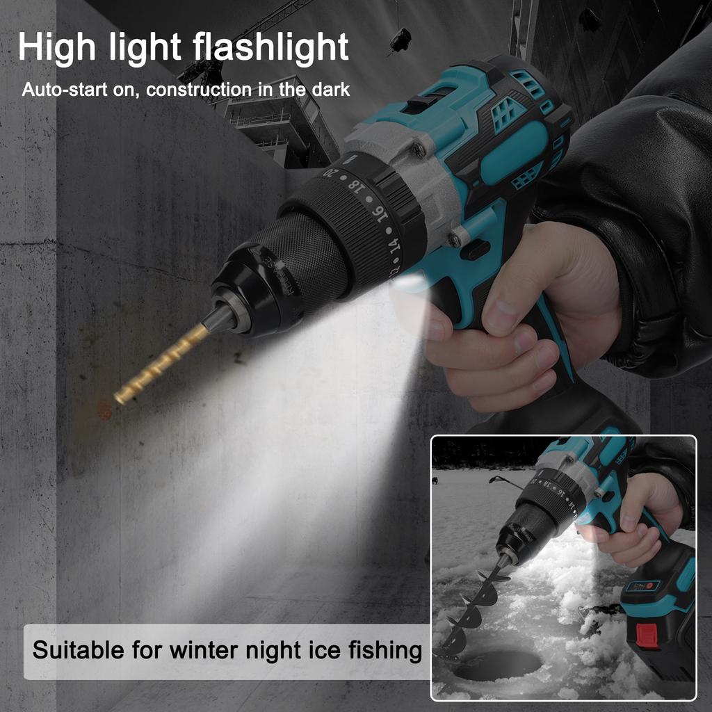 Бытовая многофункциональная ударная дрель 3 в 1, 13 мм, 21 В, 120 Нм, ударная дрель, мини-электрическая отвертка