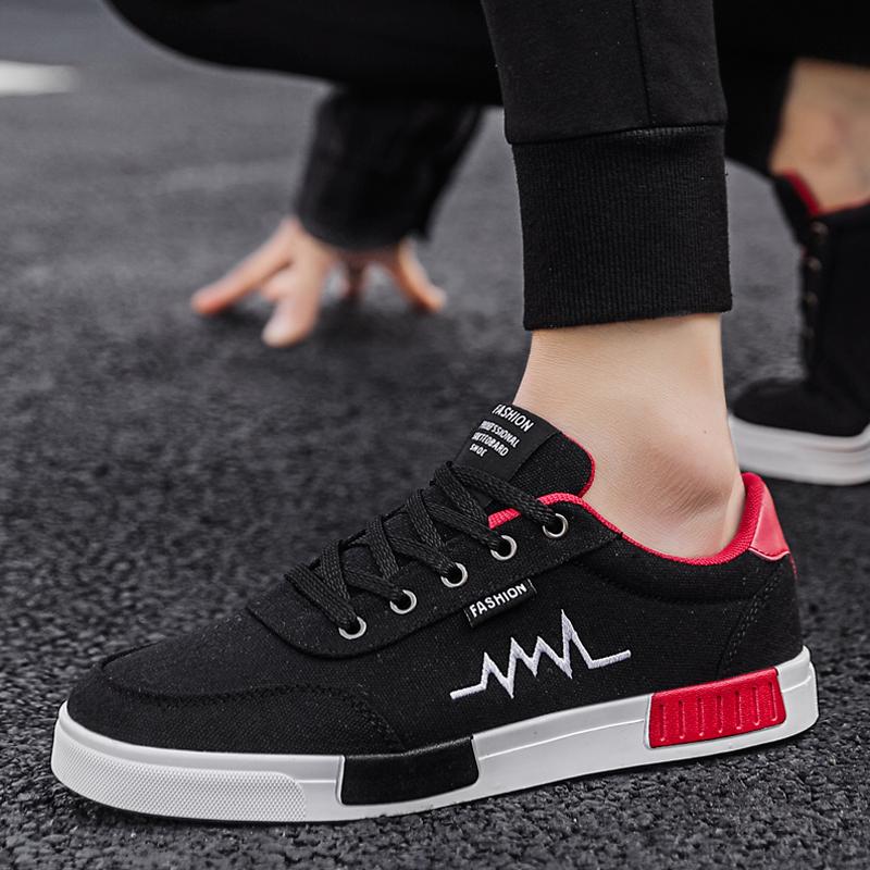 Мужская обувь, модная повседневная обувь на плоской подошве, студенческая дышащая белая парусиновая обувь, кроссовки, повседневная парусиновая обувь, вулканизированная обувь на плоской подошве со шнуровкой