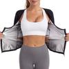 Women Sweat Vest Short Sleeve Waist Trainer Tops Zipper Compression Shirts Heat Trapping Sauna Suit Fitness Slimming Body Shaper Workout Cropped