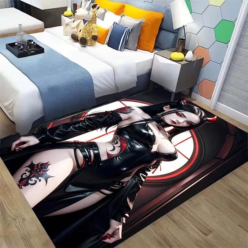 Japanese Anime Sexy Goddess Printed Carpet Game Otaku Anime HD Rug for Living Room Bedroom Deco Study Porch Bedside Non-slip Mat