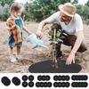 10PcsTree Protection Weeding Mats Non-woven Fabric Tree Mulch Ring Thickened Round Plant Cover Outdoor Garden