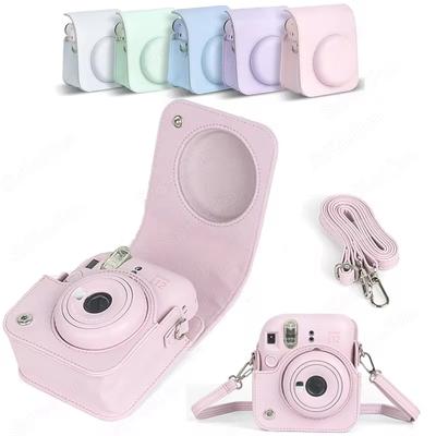 Чехол для камеры Instax Mini 12, мягкий защитный чехол из искусственной кожи, дорожная сумка для пленочной камеры Fujifilm, сумка с плечевым ремнем