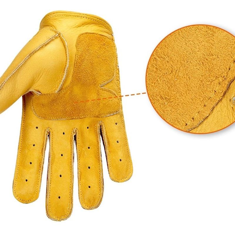 Мотоциклетные перчатки из натуральной кожи, мужские ретро-перчатки, мотоциклетные перчатки с половиной пальца и полным пальцем