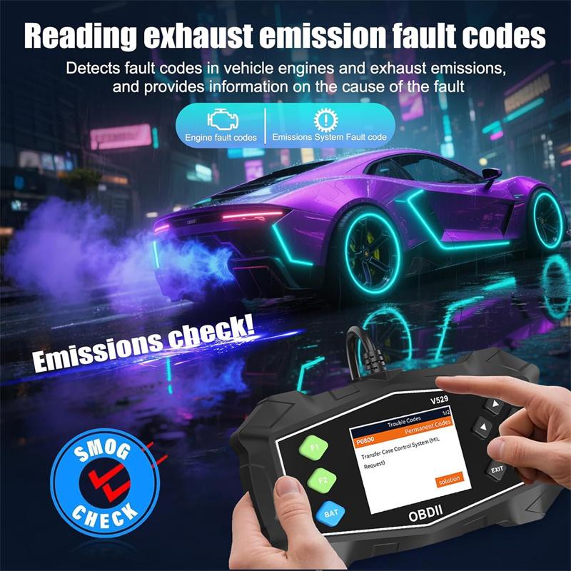 Car 2 Diagnostic Tools Fault Code Clear Auto Ii Battery Tester Code Reader Check Engine System Read Vehicle Information