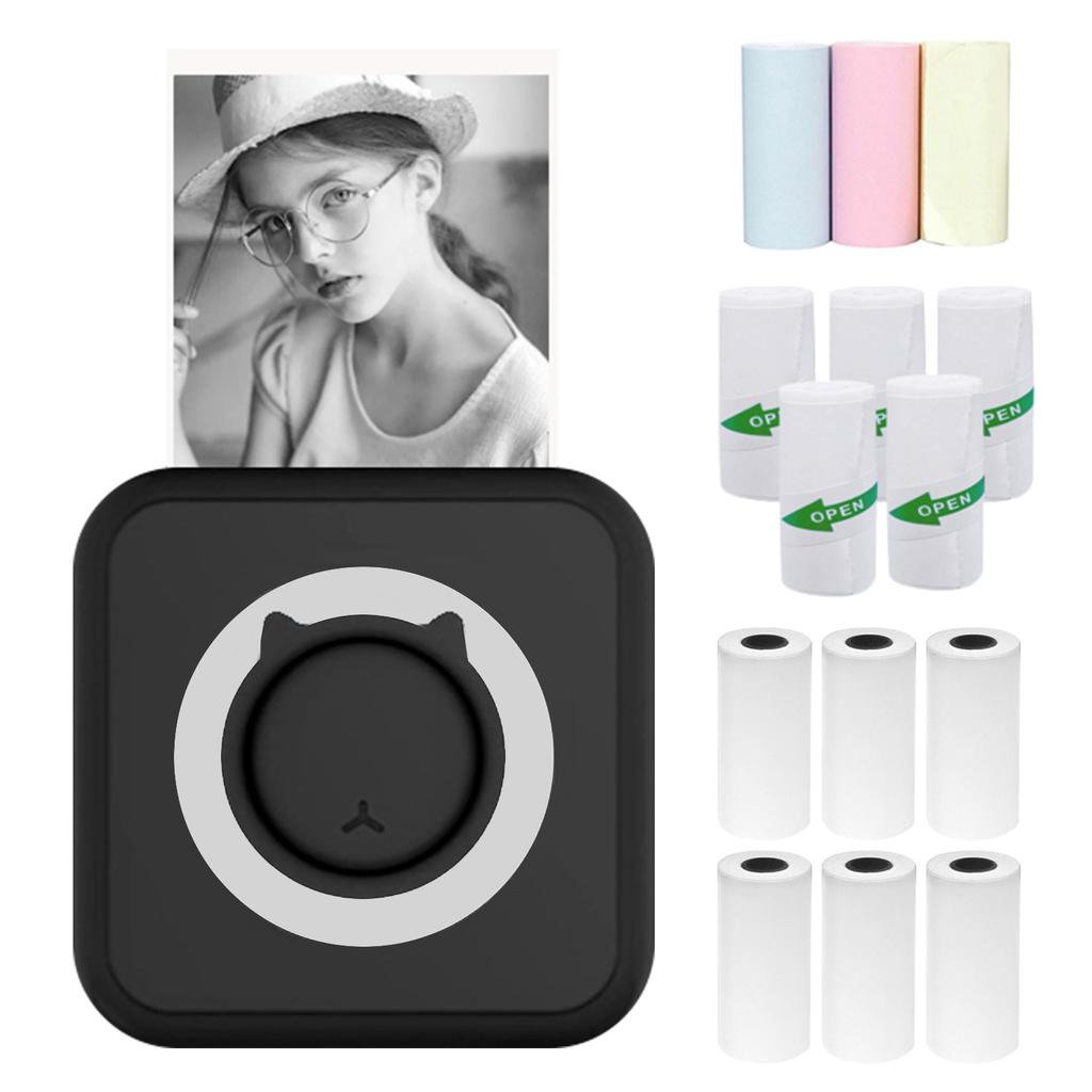 Универсальный фотопринтер Многофункциональный портативный принтер Беспроводной мгновенный мини-принтер с поддержкой BT