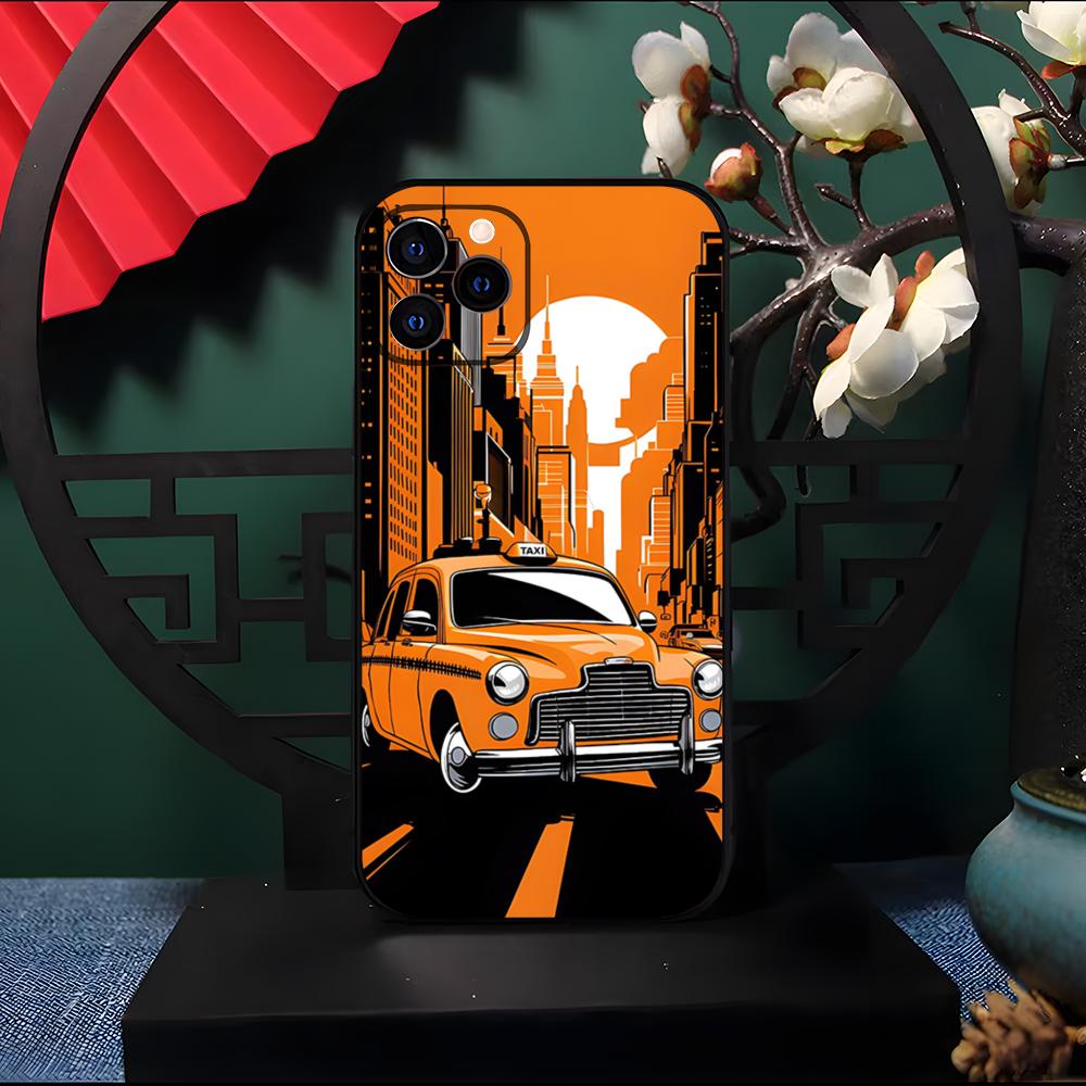 Желтое такси Нью-Йорка Чехол для телефона Для iPhone 17 Pro Max 16 15 14 Pro Max 13 11 Air Plus Силиконовый чехол