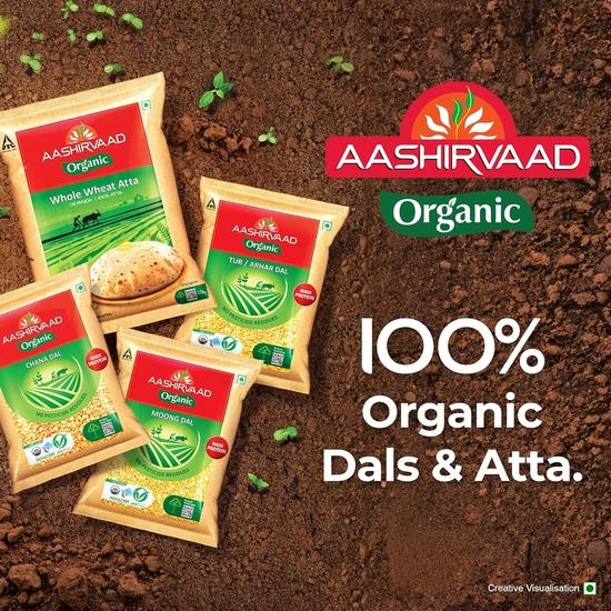 Aashirvaad Organic Atta, 1 Kg, 100% Organic Whole Wheat Atta