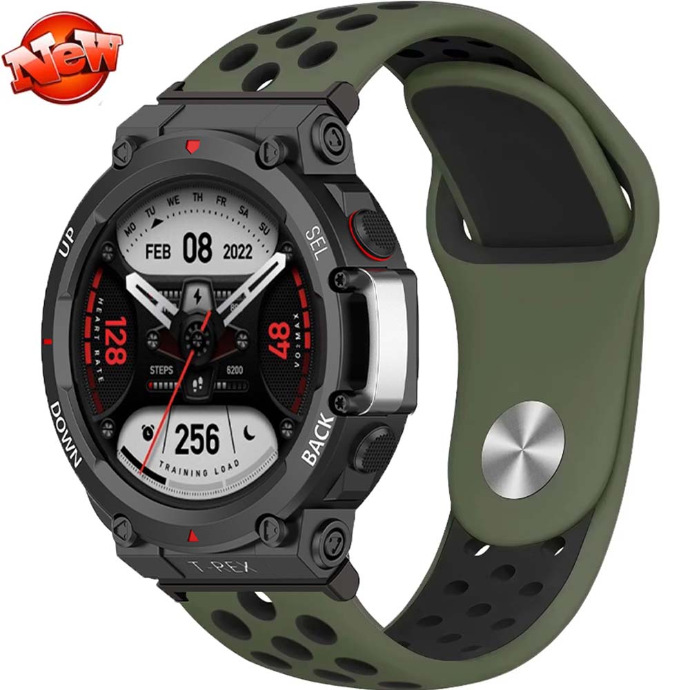 Дышащий силиконовый ремешок для умных часов Huami Amazfit T-Rex 3, спортивный браслет, ремешки для Amazfit T Rex Trex Pro Ultra Correa