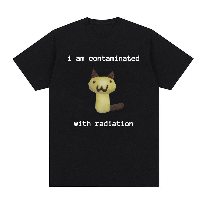 I Eat CeUnisext Cursed Cat Funny Meme T Shirt for Unisex Women Fashion Casual Short Sleeve T Shirts Male Oversized Cotton Tshirt Tops