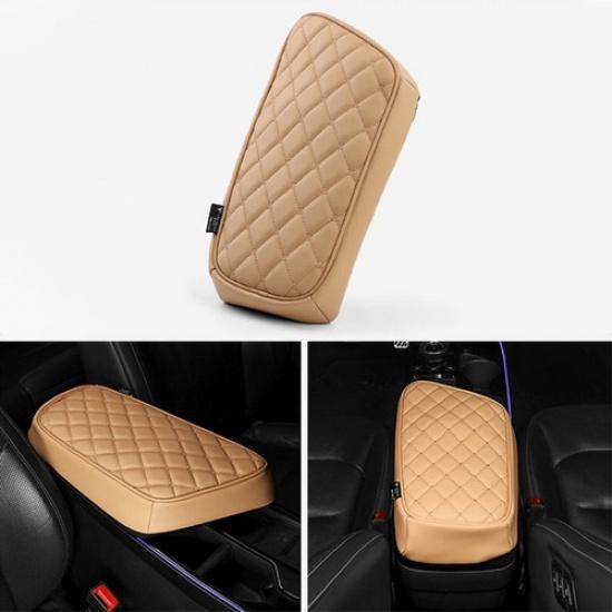 Brown Car Center Console Box Armrest Cushion Cover Mat Pad For Kia EV6 -2025