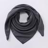 Solid Color Imitation Cotton and Linen Scarf for Women, 90CM Pleated Square Scarf, Headscarf Scarf