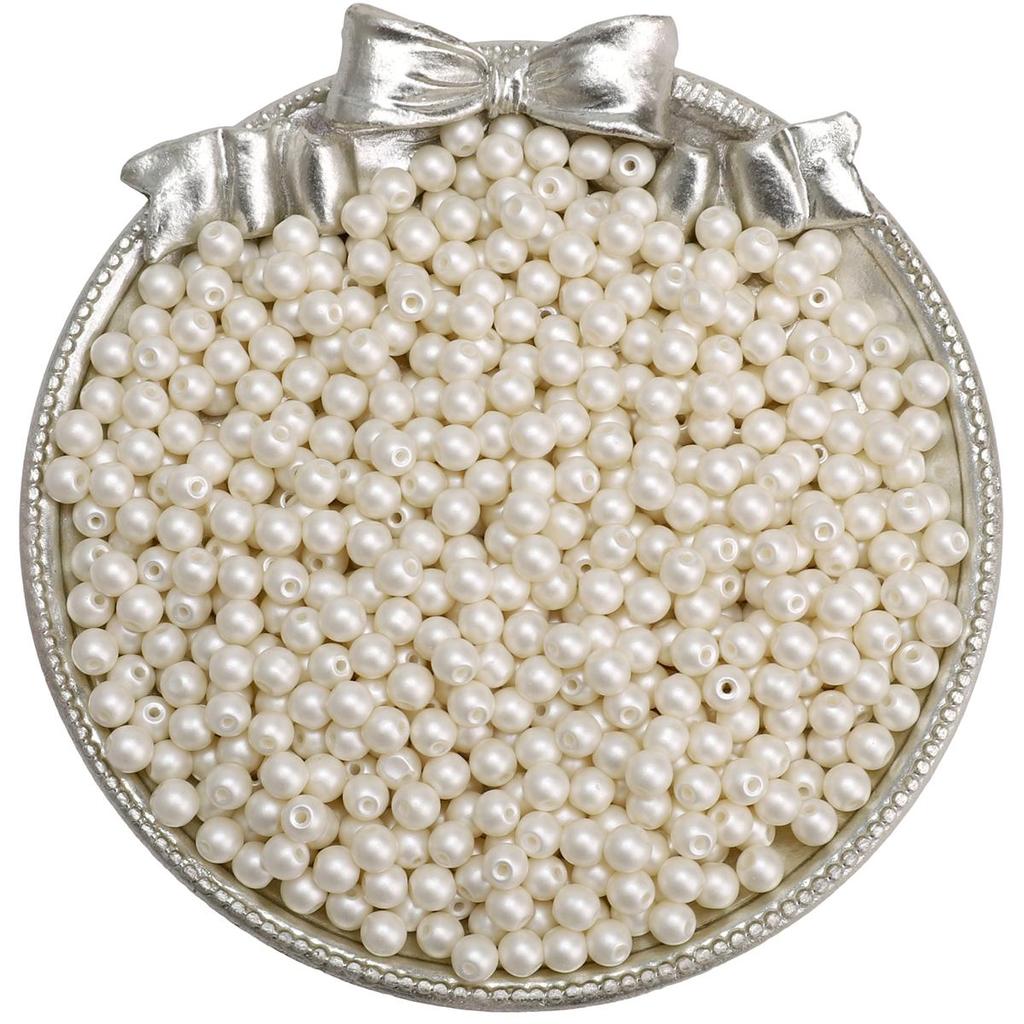 Разноцветные чешские стеклянные бусины для изготовления украшений - 100 круглых шт.