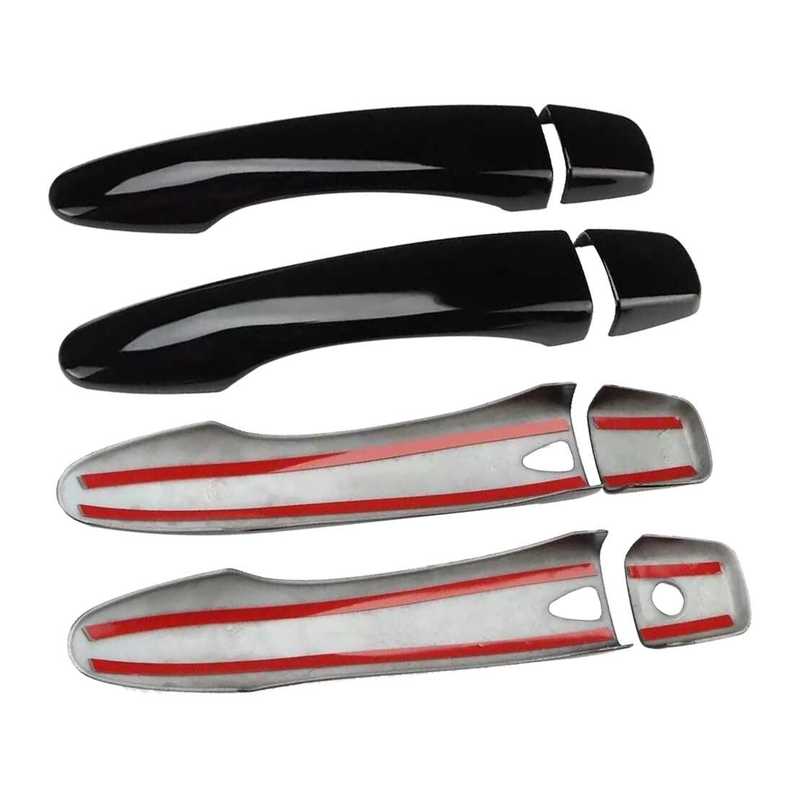 1 Set Car Exterior Door Handle Cover Trim Fit for Nissan Rogue Murano Maxima Glossy Black ABS