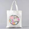 Cute Women Canvas Tote Bag Reusable Commuting Bags Gift for Teacher Trendy Ladies Shoulder Handbag Shopping Bag