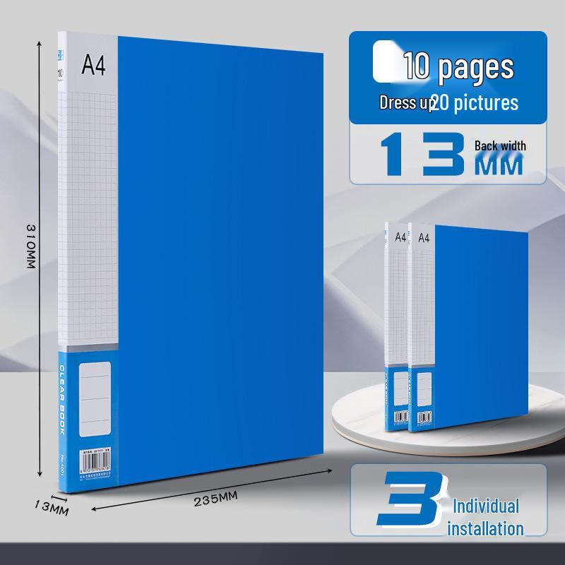 A4 Transparent Multi-layer Document Binder for Office and Study Supplies