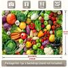 2D Гобелен со здоровой едой, Ткань с фоном из разнообразных свежих продуктов