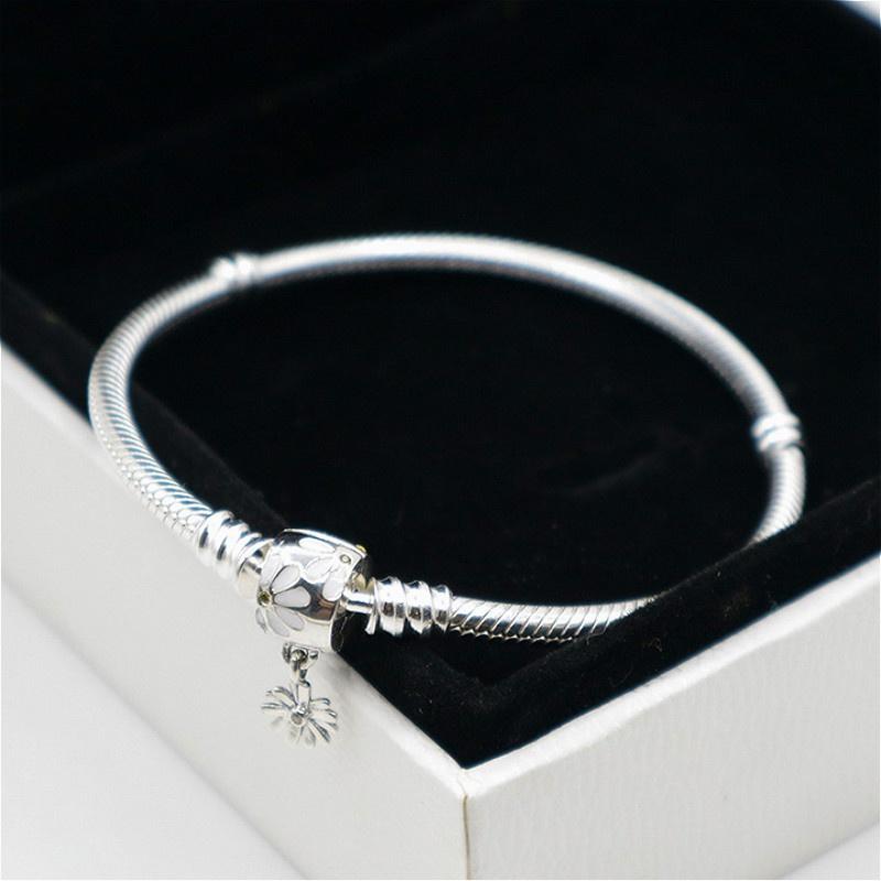 Красивая ромашка, европейская цепочка, браслет в виде змеи, браслеты, бусины, изготовление своими руками для маленьких женщин, подарок