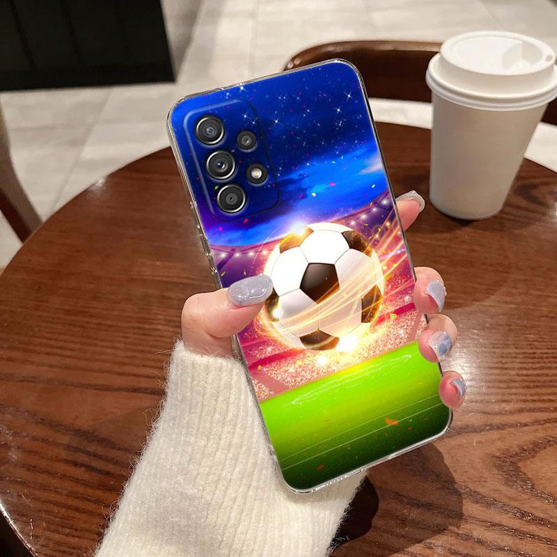 Футбольное поле Футбольный мяч Прозрачный чехол для телефона Для Samsung Galaxy A56 A57 A37 A55 A54 A36 A35 A26 A25 A16 A17 A07 A52 A34 A53 Чехол