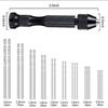37pieces Hand Drill Tool Set With Pin Vise Hand Drill Mini Twist Drill Bits Bench Vice For DIY Jewelry Making Craft Carving (0.3-1.2 Mm)