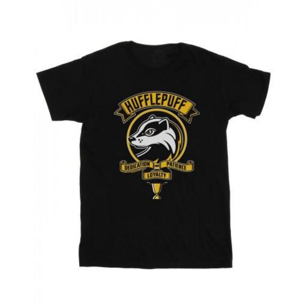 HARRY POTTER Mens Hufflepuff Toon Crest T-Shirt