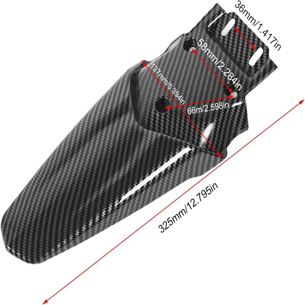 Carbon Fiber Tail Mudguard Durable Rear Fender for Talaria Sting X3 / MX3 / MX4 Off‑road Repair