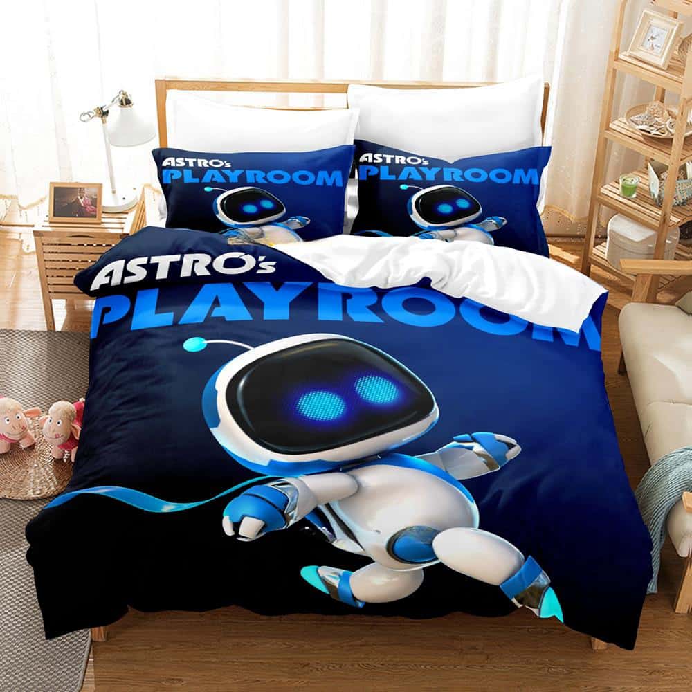 3D Print Anime Astro Bot Bedding Collection Single Twin Full Queen King Size Bed Collection Adult Kid Bedroom Duvet Cover Collections Home Textiles
