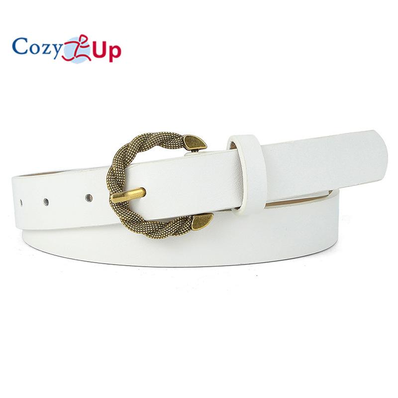 Snake Pattern Pin Buckle PU Leather Ladies Belt Long Shirt Jeans Outer Waist Belt