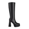 8/Autumn and Winter New Women's High Heel Long Boots Fashion Waterproof Platform Thick Heel Solid Color Large Size Boots