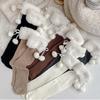 Long Tube Sock Plush Hosiery Autumn&Winter Bow Socks Fashion Design Lamb Wool Stocking  Women