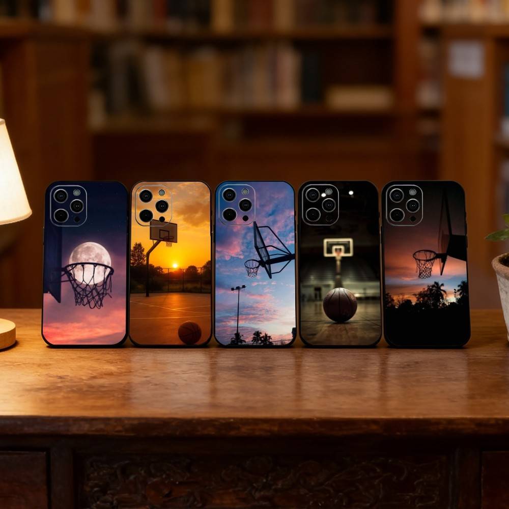 Чехол для телефона «Закат Баскетбола» Силиконовый Мягкий Для IPhone 17 16 15 14 13 12 11 X XR Plus Pro Max Plus