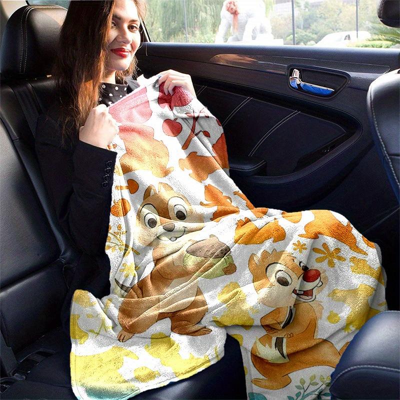 1 шт., Очаровательное одеяло с принтом Чипа и Дейла, идеально подходит для домашнего декора, чехла на диван, использования на открытом воздухе, путешествий, кемпинга, автомобиля, пляжа, офисного сна. Идеально