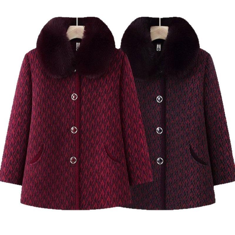 Пожилая одежда для осени и зимы для женщин, бабушкина зимняя одежда, флисовая куртка, мамино пальто из флиса норки, одежда для пожилой женщины